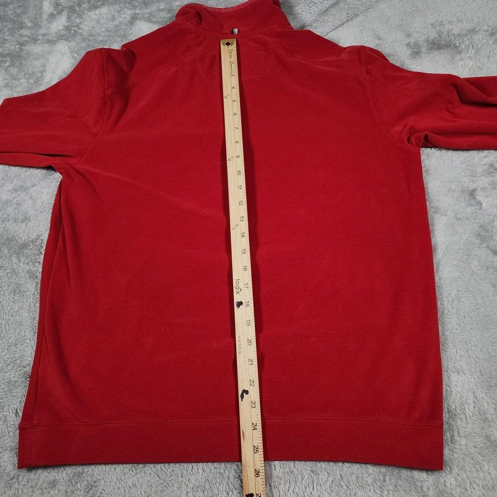 Tommy Bahama Sweater Mens Extra Large Red Paradise Tech Half Zip Stretch Marlin‎